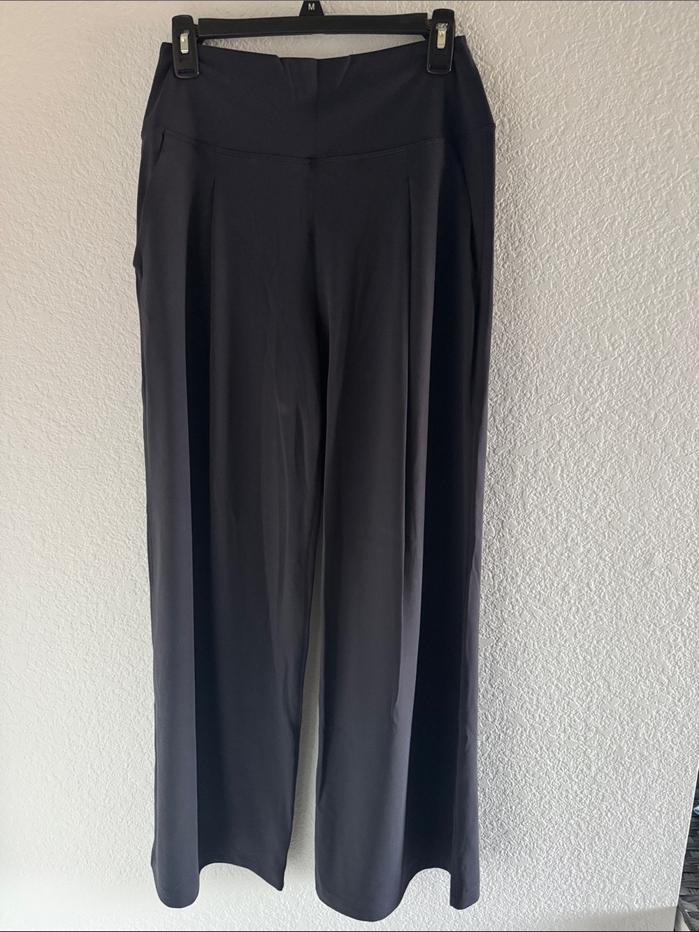 CRZ YOGA Navy blue Butterluxe Front-Pleated Palazzo Pants 30”